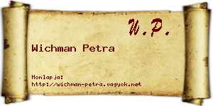 Wichman Petra névjegykártya